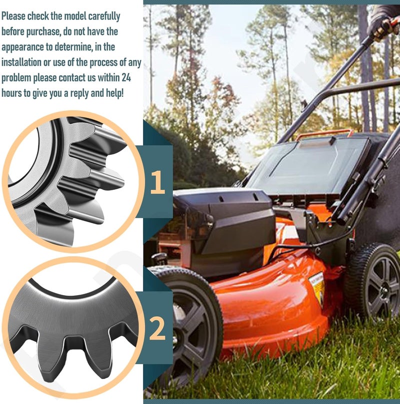 FancyTark 2 Pack 14T Pinion Gears 532404835 Compatible with Husqvarna 5521 BBC, 5521 RS, 6521 RS, 7021 R, HD600L, HD700L, HD725E, HD800BBC, HU600L Specific Lawn Mower - Replaces 404835 - Image 5